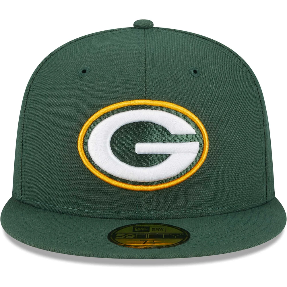 Casquette ajustée 59FIFTY Main Green Bay Packers New Era pour homme, vert