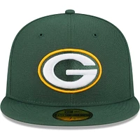 Casquette ajustée 59FIFTY Main Green Bay Packers New Era pour homme, vert