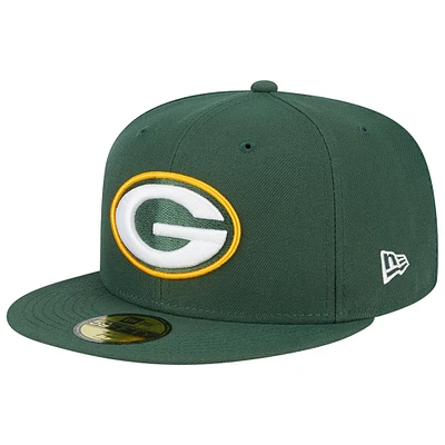 Casquette ajustée Main 59FIFTY des Packers de Green Bay New Era pour homme