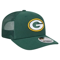 Casquette camionneur extensible 9SEVENTY des Packers de Green Bay pour homme de New Era, verte