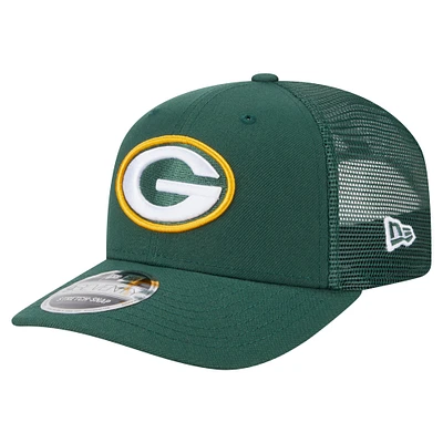 Casquette camionneur extensible 9SEVENTY des Packers de Green Bay pour homme de New Era, verte