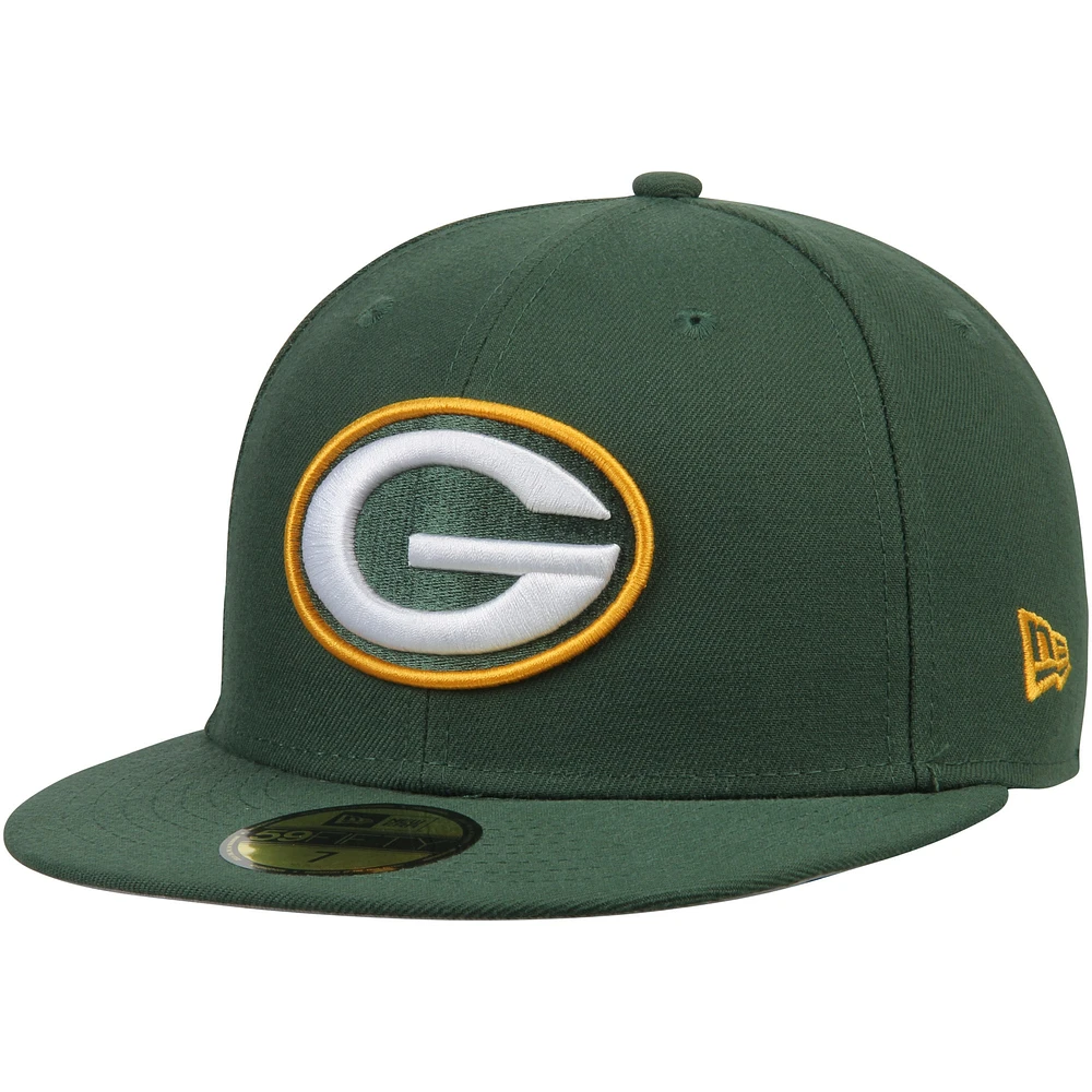 Casquette ajustée New Era Green Bay Packers Omaha 59FIFTY pour homme