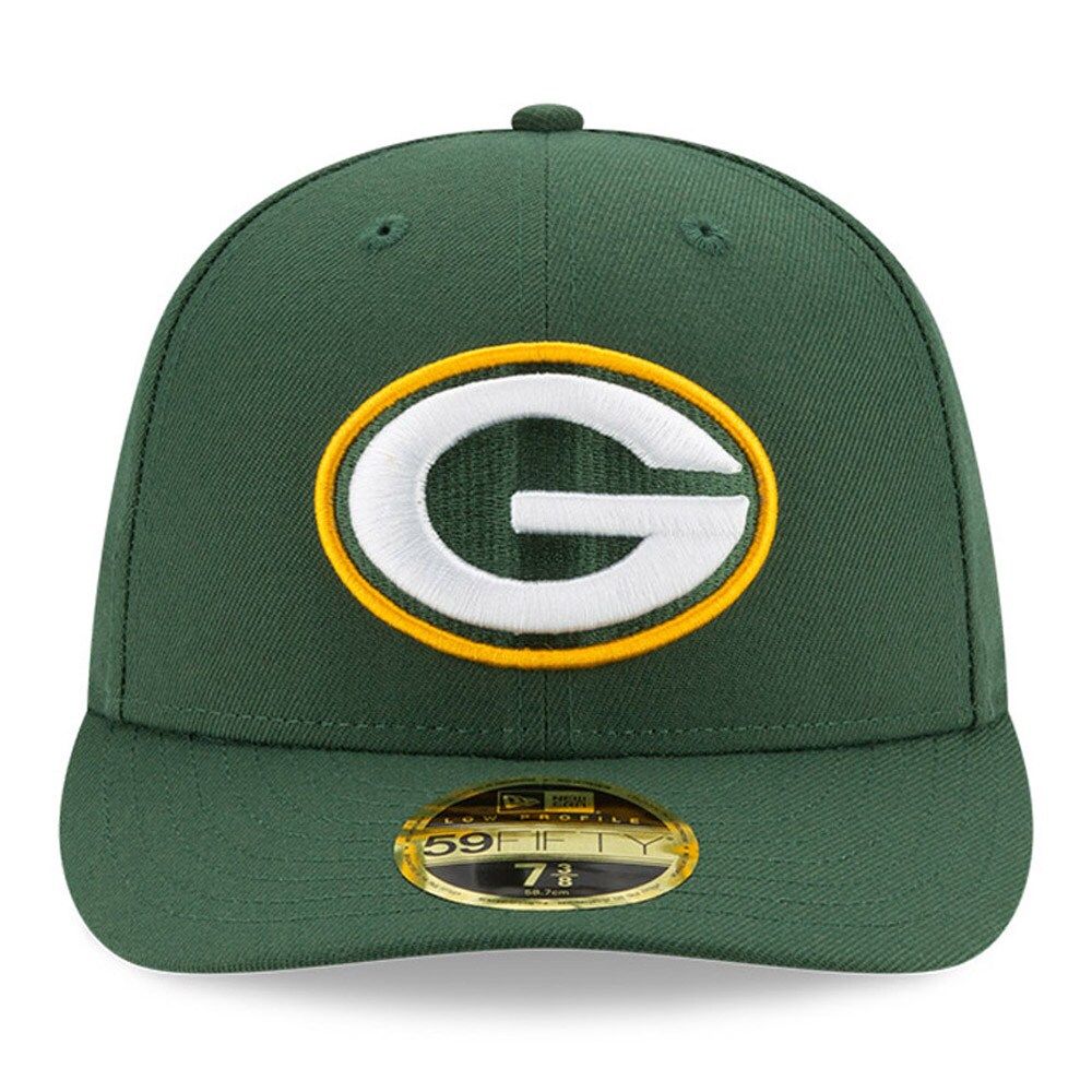 Men's New Era White Green Bay Packers Omaha Low Profile 59FIFTY Fitted Hat