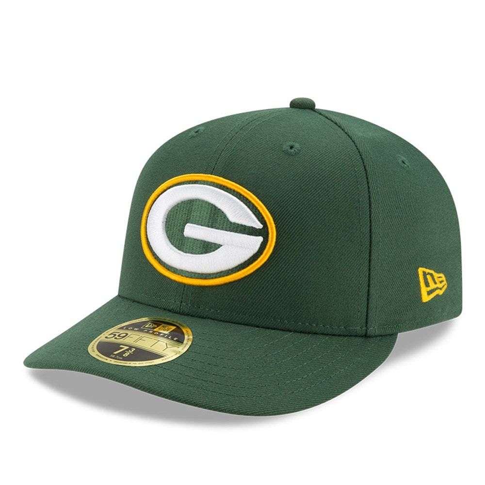 Men's New Era White Green Bay Packers Omaha Low Profile