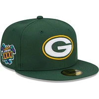 Men's New Era Green Bay Packers Patch Up Super Bowl XXXI 59FIFTY Fitted Hat