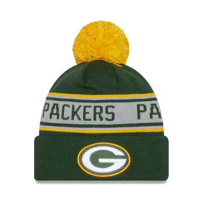 Green Bay Packers New Era  Repeat Cuffed Knit Hat with Pom - Green