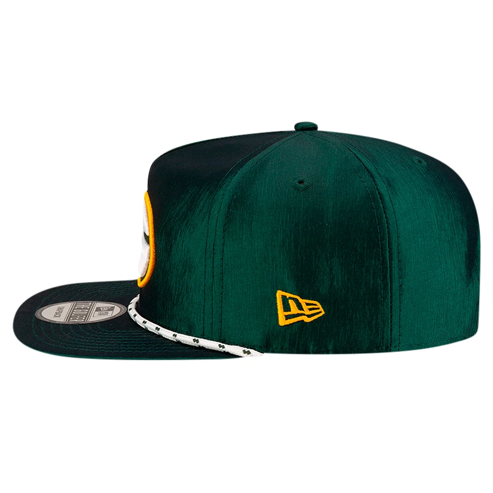 Men's New Era Green Green Bay Packers  Rope Golfer Snapback Hat