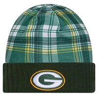 Men's New Era Green Green Bay Packers Sideline Statement Cuffed Knit Hat