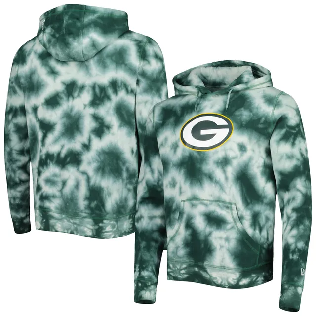 Green Bay Packers Women's Cropped Tie-Dye Fleece Pullover