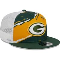 Casquette New Era Green Bay Packers Tear Trucker 9FIFTY Snapback pour homme