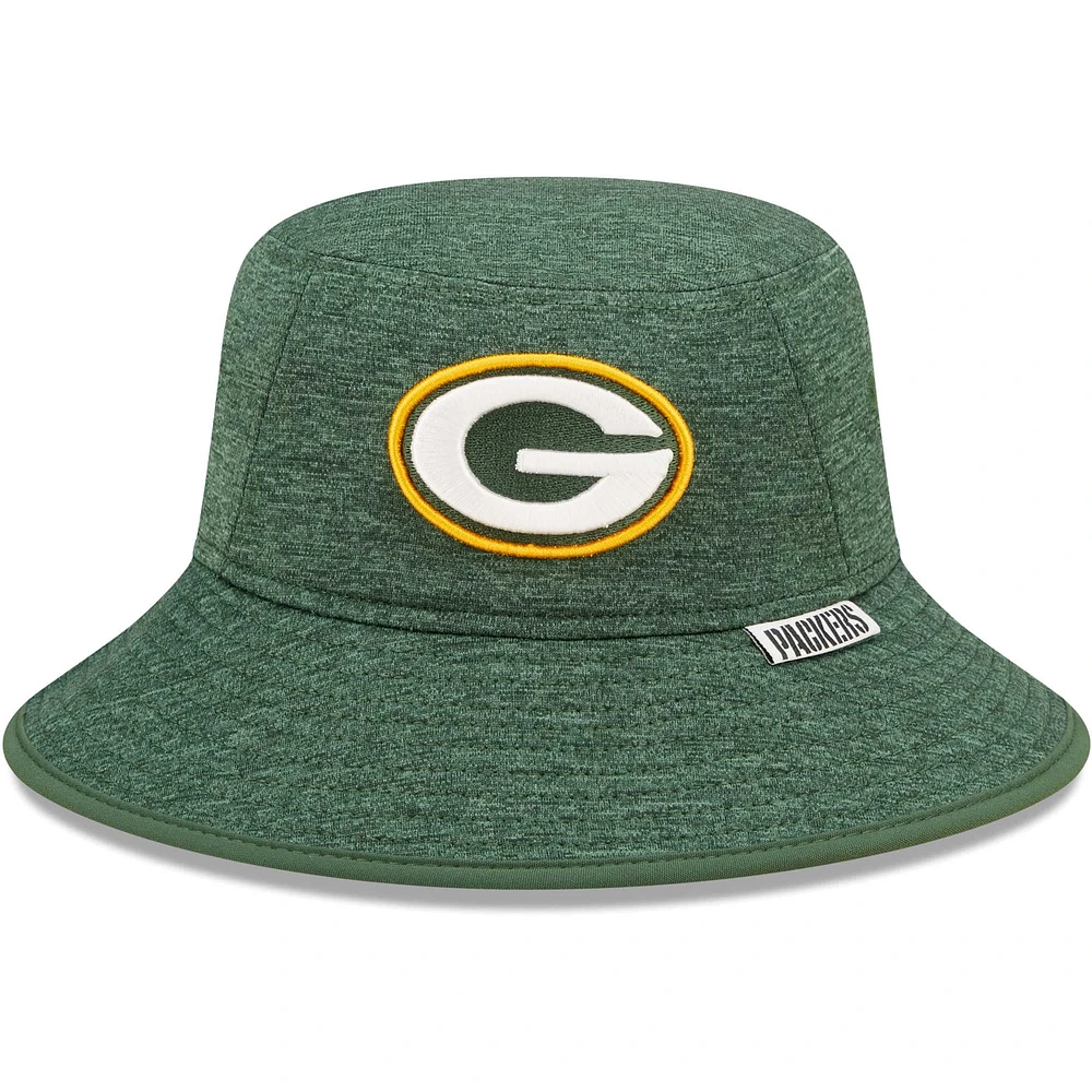 Men's New Era Heather Green Green Bay Packers Bucket Hat