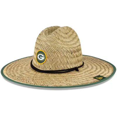 Green Bay Packers New Era NFL Training Camp Official Straw Lifeguard Hat - Natural