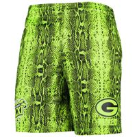 Men's New Era Neon Green Bay Packers Summer Pop Shorts