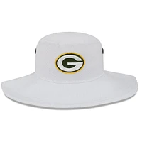 Men's New Era White Green Bay Packers 2023 NFL Training Camp Panama Bucket Hat