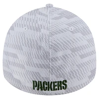 Casquette New Era blanche Green Bay Packers Gameday Graded 39THIRTY Flex pour homme
