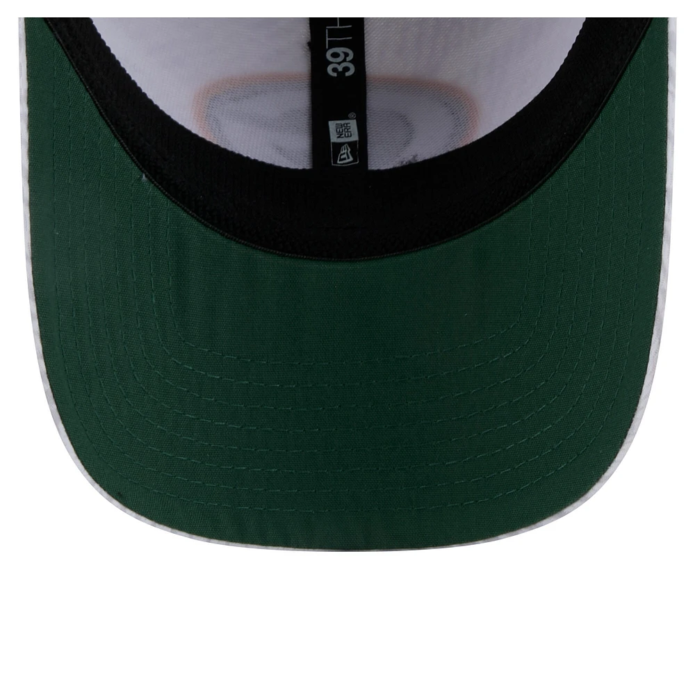 Casquette New Era blanche Green Bay Packers Gameday Graded 39THIRTY Flex pour homme