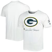 Men's New Era White Green Bay Packers Historic Champs T-Shirt Size: Small