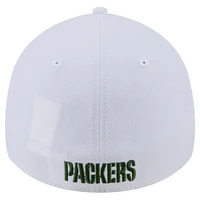 Casquette New Era 39THIRTY Flex blanche pour homme des Packers de Green Bay