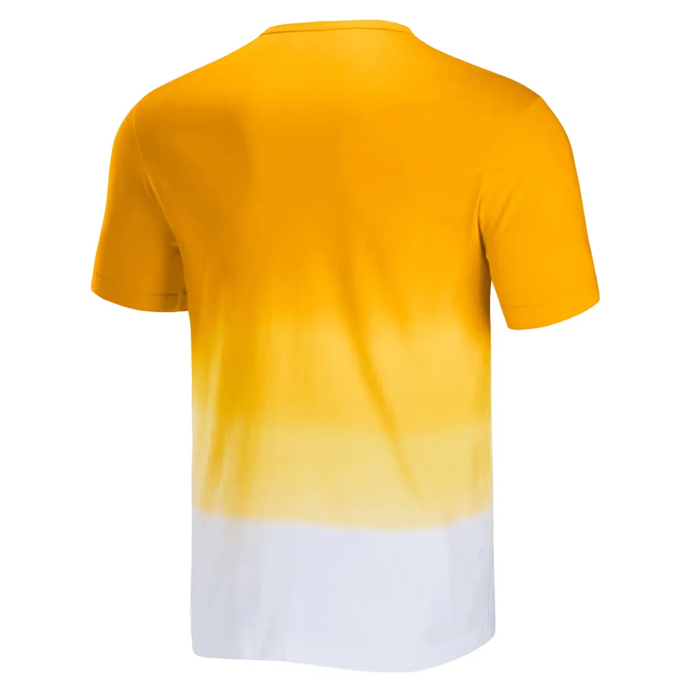 Men's NFL x Darius Rucker Collection by Fanatics Gold/White Green Bay Packers Dip Dye Pocket T-Shirt