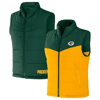 Gilet zippé colorblock pour homme de la collection NFL x Darius Rucker Fanatics Green Bay Packers