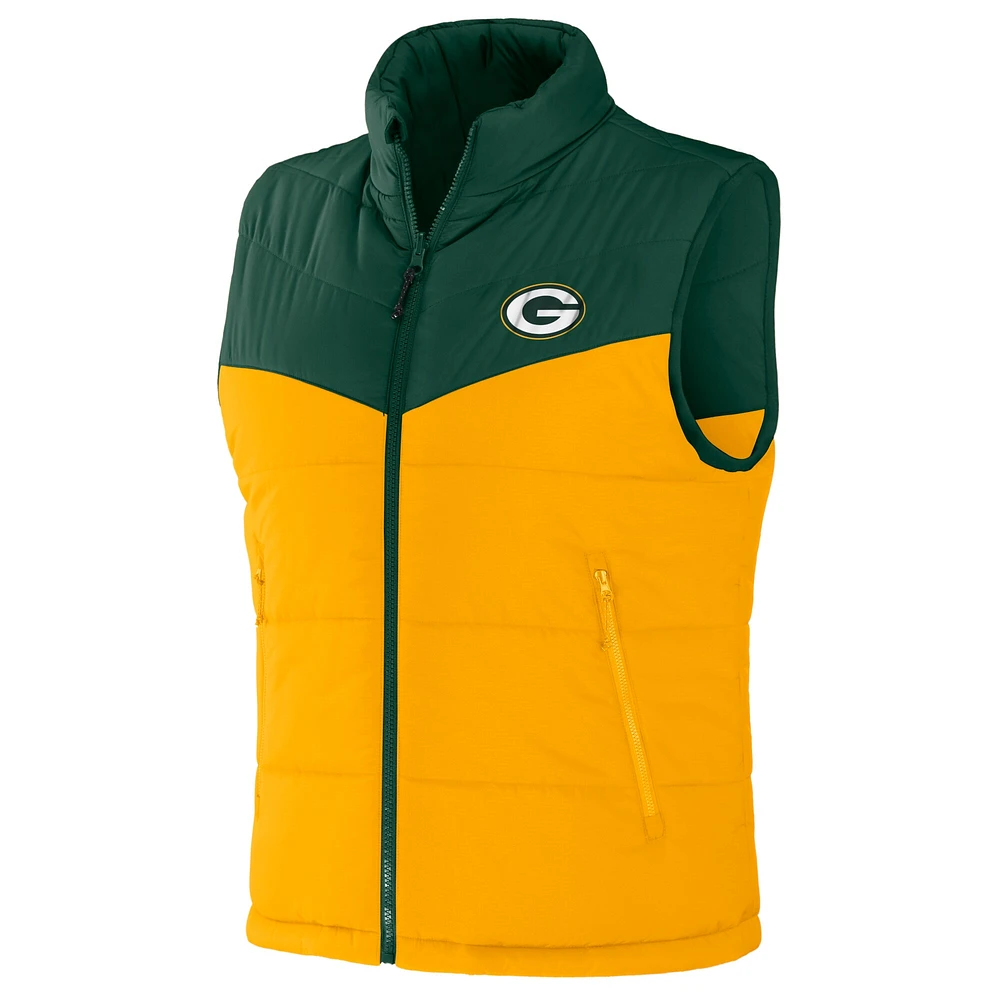 Gilet zippé colorblock pour homme de la collection NFL x Darius Rucker Fanatics Green Bay Packers