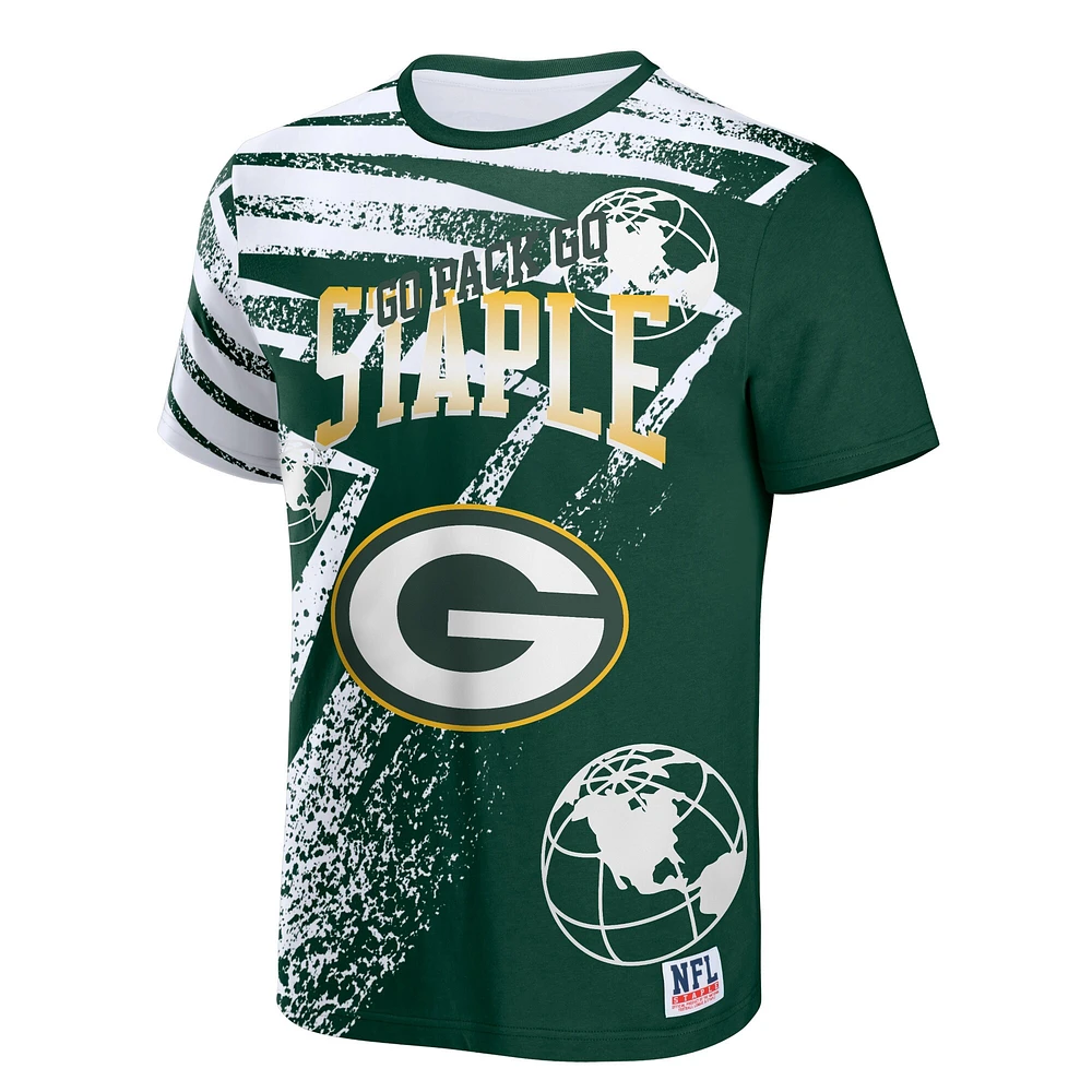 T-shirt imprimé sur toute la surface des Packers de Green Bay NFL x Staple Hunter pour hommes