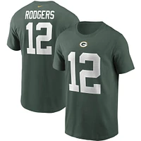 T-shirt avec nom et numéro Nike Aaron Rodgers Green Bay Packers pour homme