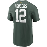 T-shirt avec nom et numéro Nike Aaron Rodgers Green Bay Packers pour homme