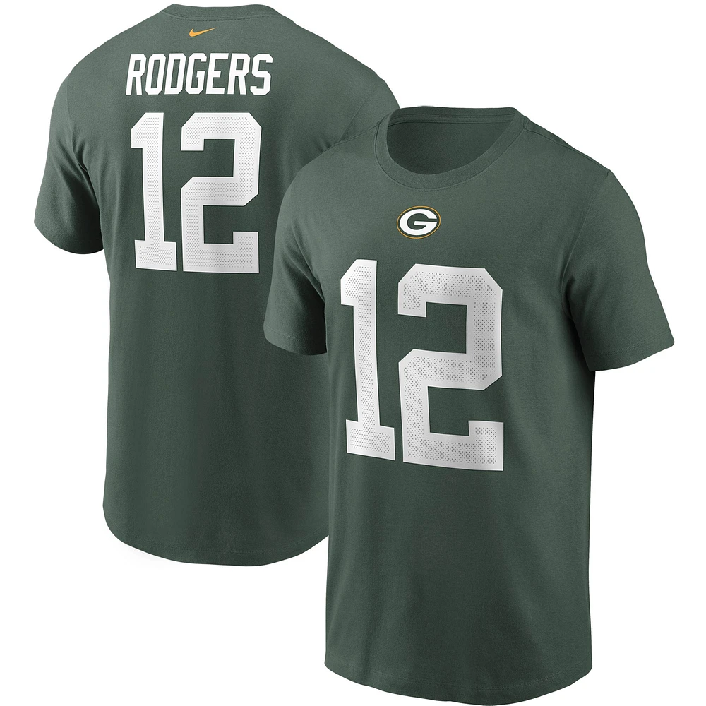 Men's Nike Aaron Rodgers Green Bay Packers Name & Number T-Shirt