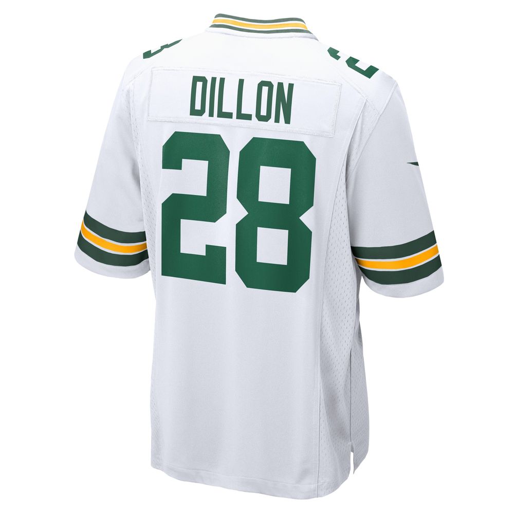 Men's Nike AJ Dillon White Green Bay Packers Game Player Jersey