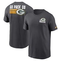 Men's Nike Anthracite Green Bay Packers Blitz Essential T-Shirt