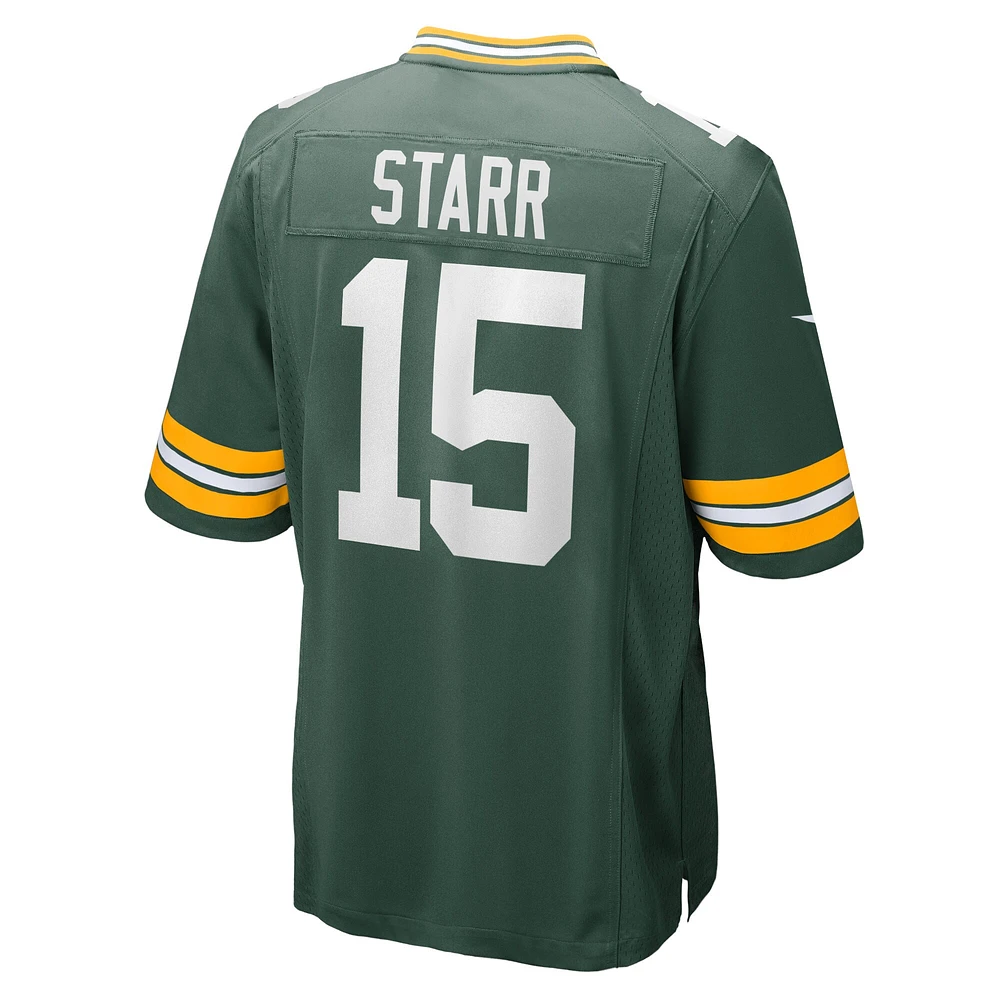 Maillot de match joueur retraité Nike Bart Starr Green Bay Packers pour homme