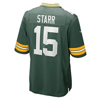 Maillot de match joueur retraité Nike Bart Starr Green Bay Packers pour homme