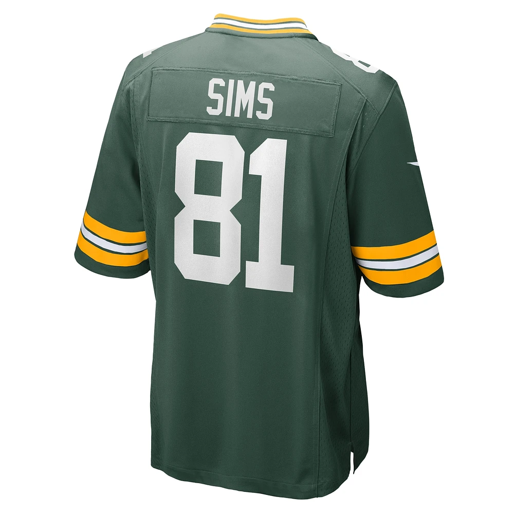 Men's Nike Ben Sims Green Bay Packers Team Game Jersey