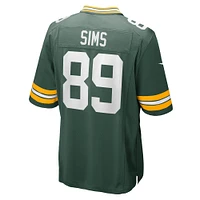 Maillot de match l'équipe Nike Ben Sims Green Bay Packers pour homme
