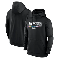 Men's Nike Black Green Bay Packers 2022 NFL Crucial Catch - Therma Performance Pullover Hoodie