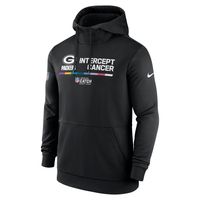 Men's Nike Black Green Bay Packers 2022 NFL Crucial Catch - Therma Performance Pullover Hoodie
