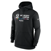 Men's Nike Black Green Bay Packers 2022 NFL Crucial Catch - Therma Performance Pullover Hoodie
