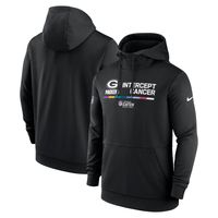 Men's Nike Black Green Bay Packers 2022 NFL Crucial Catch - Therma Performance Pullover Hoodie