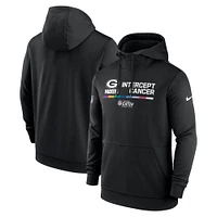 Men's Nike Black Green Bay Packers 2022 NFL Crucial Catch - Therma Performance Pullover Hoodie