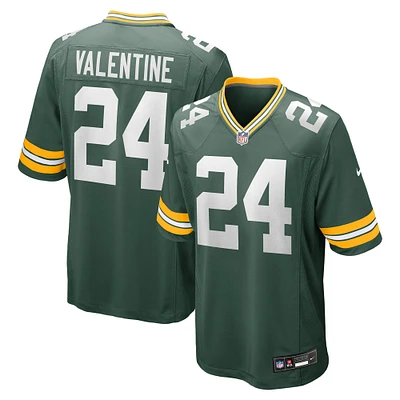 Maillot de match Nike Carrington Valentine pour homme, vert, Green Bay Packers