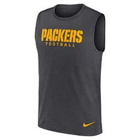 Men's Nike Charcoal Green Bay Packers Primetime Legend Performance Muscle Tank Top