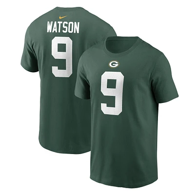 Men's Nike Christian Watson Green Bay Packers Player Name & Number T-Shirt