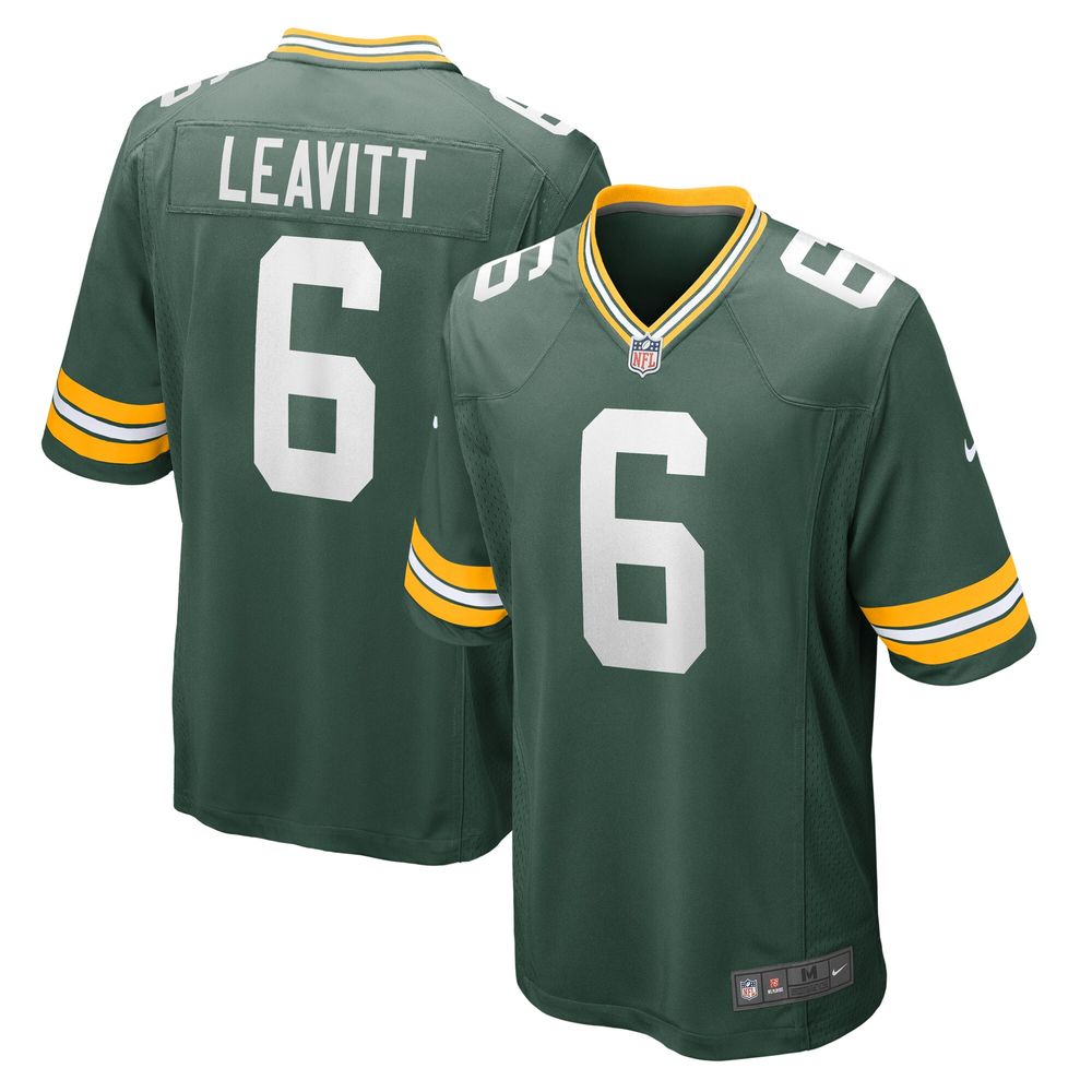 Men's Nike Dallin Leavitt Green Bay Packers Game Player Jersey