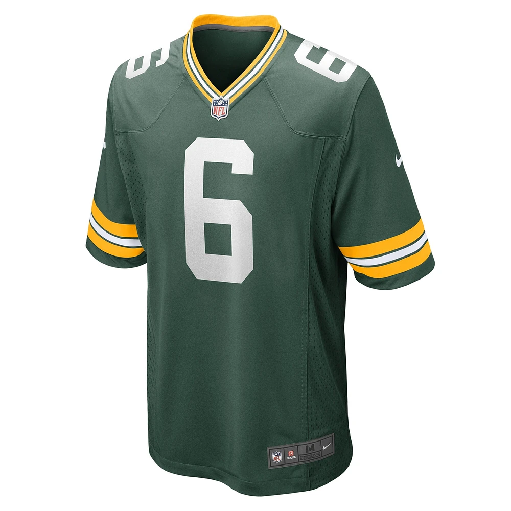 Maillot de joueur match Nike Dallin Leavitt Green Bay Packers pour homme, vert