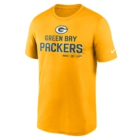 Men's Nike Gold Green Bay Packers Legend Community Performance T-Shirt