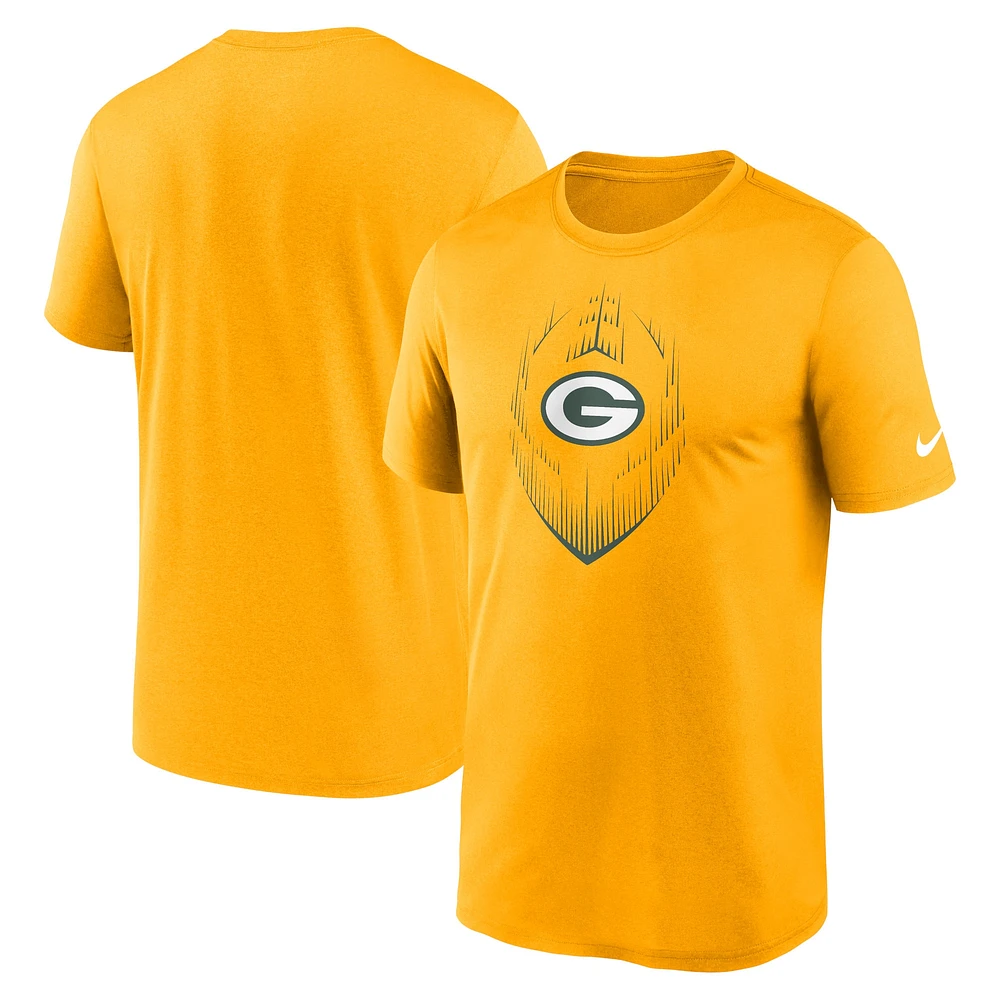 T-shirt Nike Gold Primetime Legend Icon Performance pour homme des Packers de Green Bay