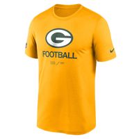 Men's Nike Gold Green Bay Packers Sideline Infograph Performance T-Shirt