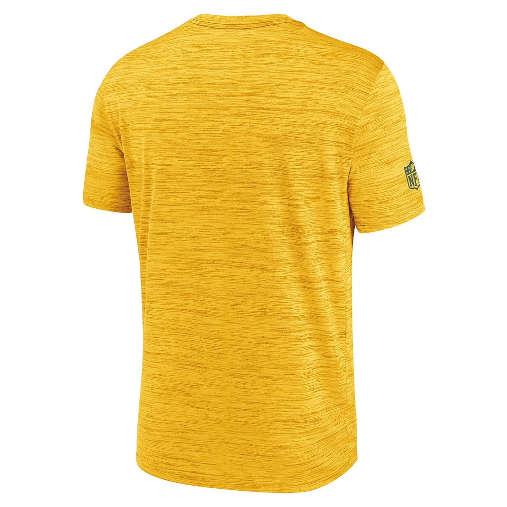 Men's Nike Gold Green Bay Packers Sideline Velocity Performance T-Shirt