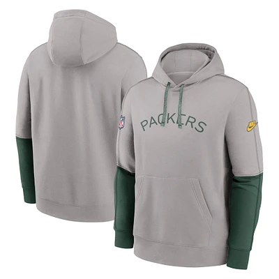 Sweat à capuche Nike gris Green Bay Packers Alternate Logo Club Tri-Blend pour homme